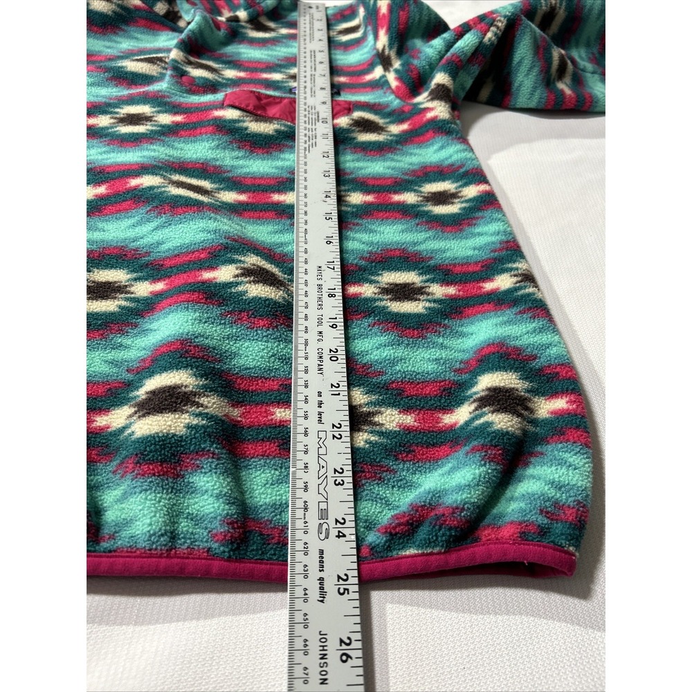 Patagonia Synchilla Fleece Snap T Pullover Women's Sz M  Wild Desert Aztec Green - Picture 5 of 9